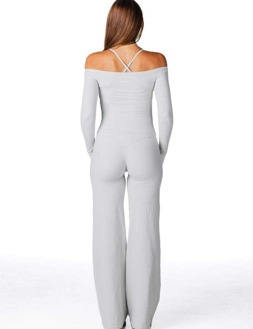Core Capsule Off The Shoulder Top - Light grey - Kikiva Collection