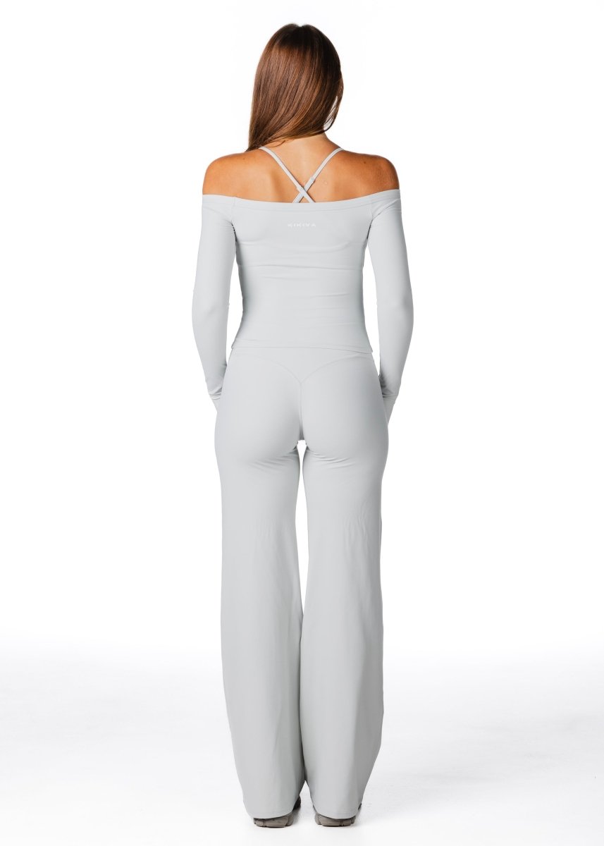 Core Capsule Off The Shoulder Top - Light grey - Kikiva Collection