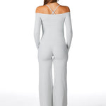 Core Capsule Off The Shoulder Top - Light grey - Kikiva Collection