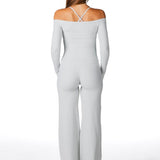 Core Capsule Off The Shoulder Top - Light grey - Kikiva Collection