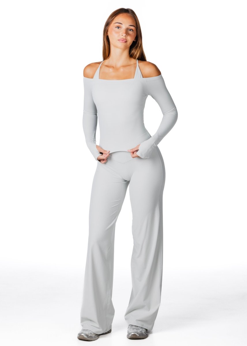 Core Capsule Off The Shoulder Top - Light grey - Kikiva Collection