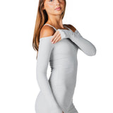 Core Capsule Off The Shoulder Top - Light grey - Kikiva Collection