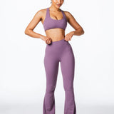CoreActive 'Best' Flares - Dark Purple - Kikiva Collection