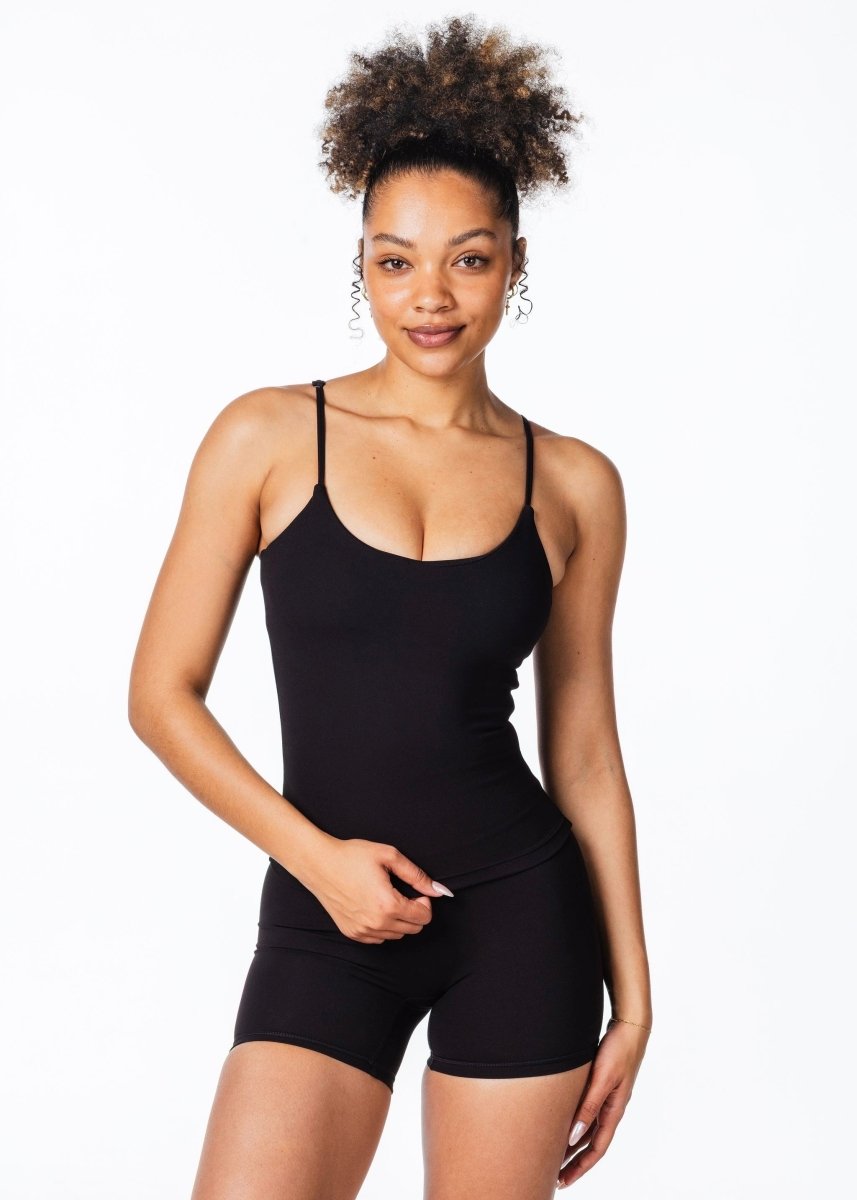 CoreActive 'Essential' Singlet - Black - Kikiva Collection