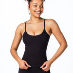 CoreActive 'Essential' Singlet - Black - Kikiva Collection