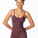 CoreActive 'Essential' Singlet - Dark Choc - Kikiva Collection