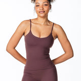 CoreActive 'Essential' Singlet - Dark Choc - Kikiva Collection