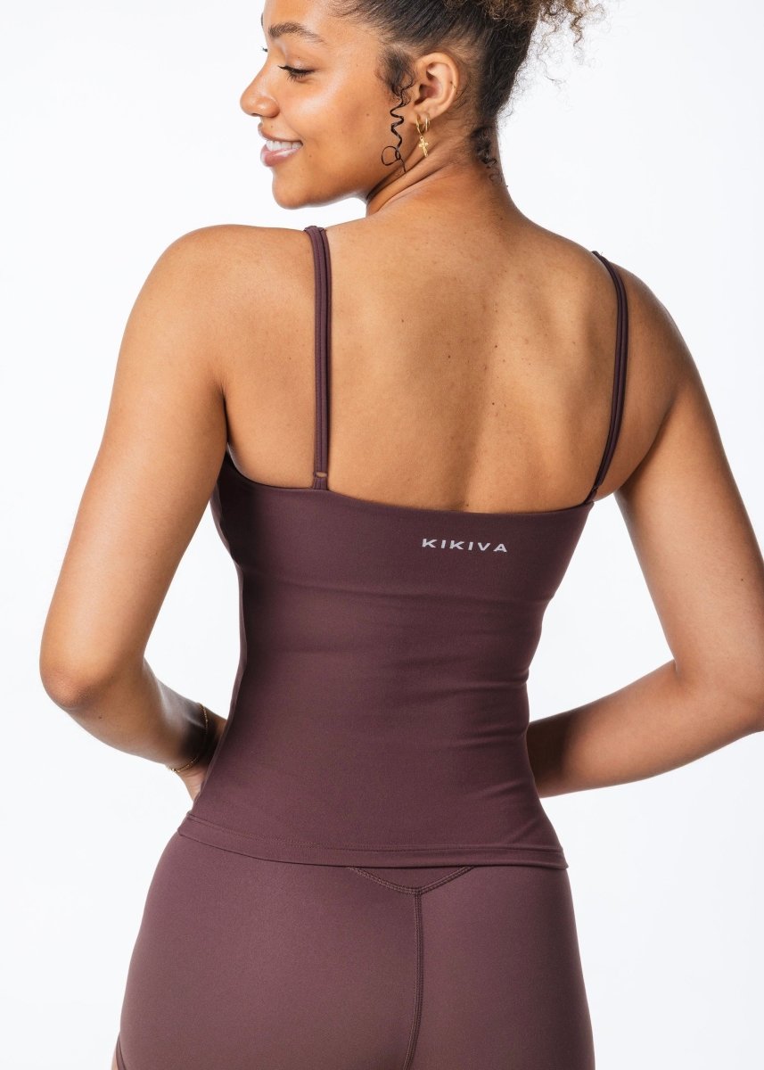 CoreActive 'Essential' Singlet - Dark Choc - Kikiva Collection