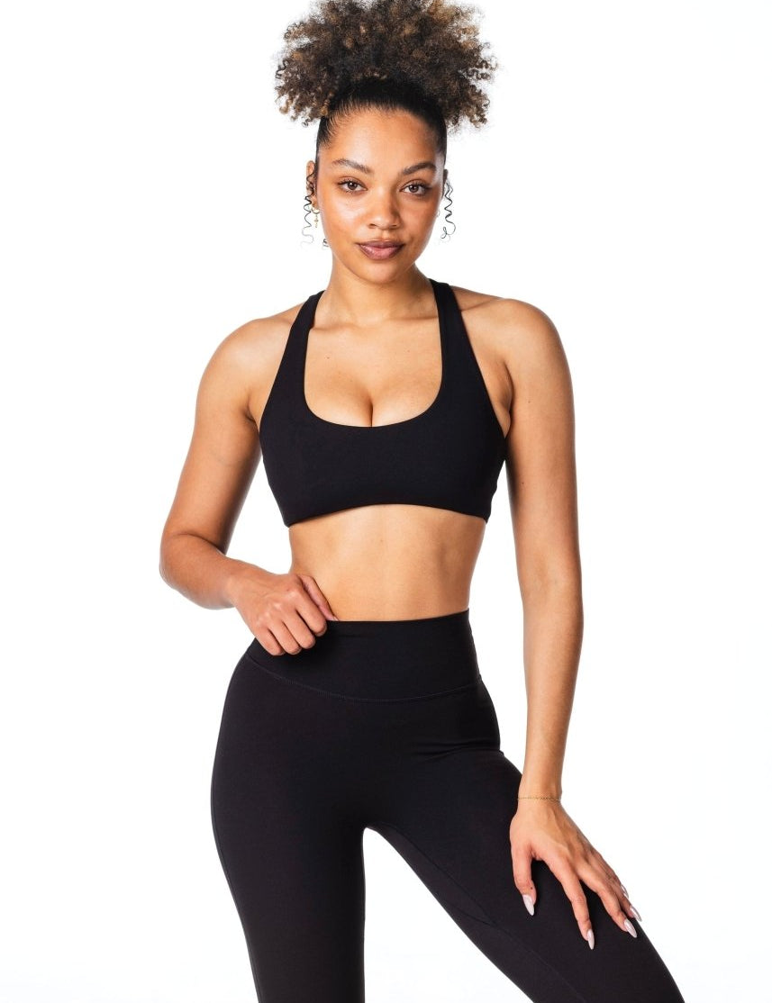 CoreActive 'Sienna' Crop - Black - Kikiva Collection