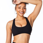 CoreActive 'Sienna' Crop - Black - Kikiva Collection