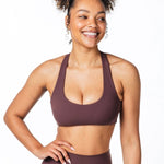 CoreActive 'Sienna' Crop - Dark Choc - Kikiva Collection