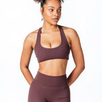 CoreActive 'Sienna' Crop - Dark Choc - Kikiva Collection