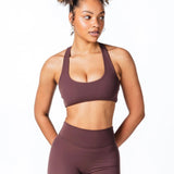 CoreActive 'Sienna' Crop - Dark Choc - Kikiva Collection