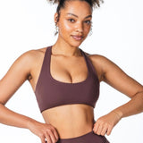 CoreActive 'Sienna' Crop - Dark Choc - Kikiva Collection