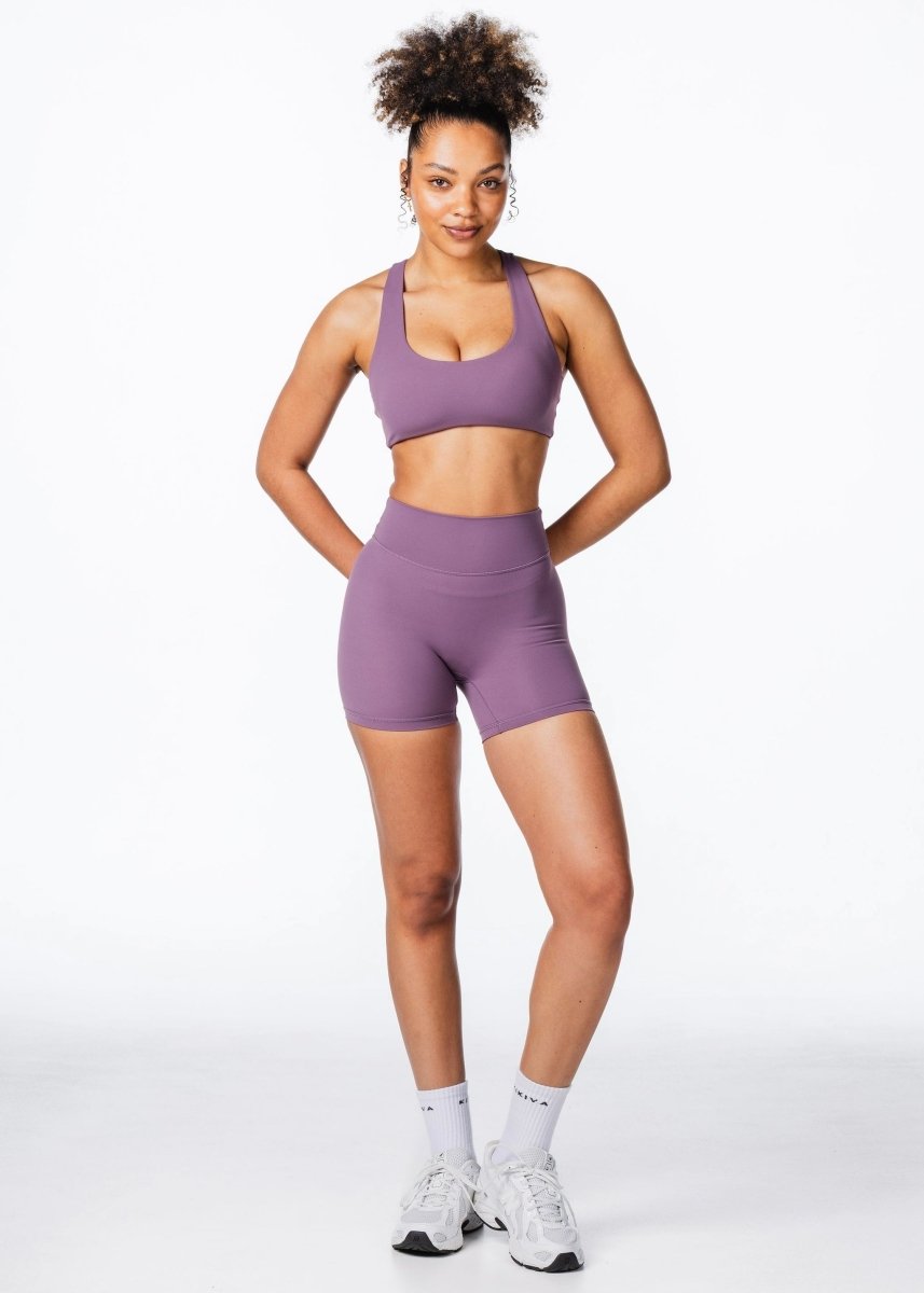 CoreActive 'Sienna' Crop - Dark Purple - Kikiva Collection
