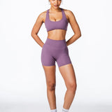 CoreActive 'Sienna' Crop - Dark Purple - Kikiva Collection