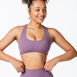 CoreActive 'Sienna' Crop - Dark Purple - Kikiva Collection