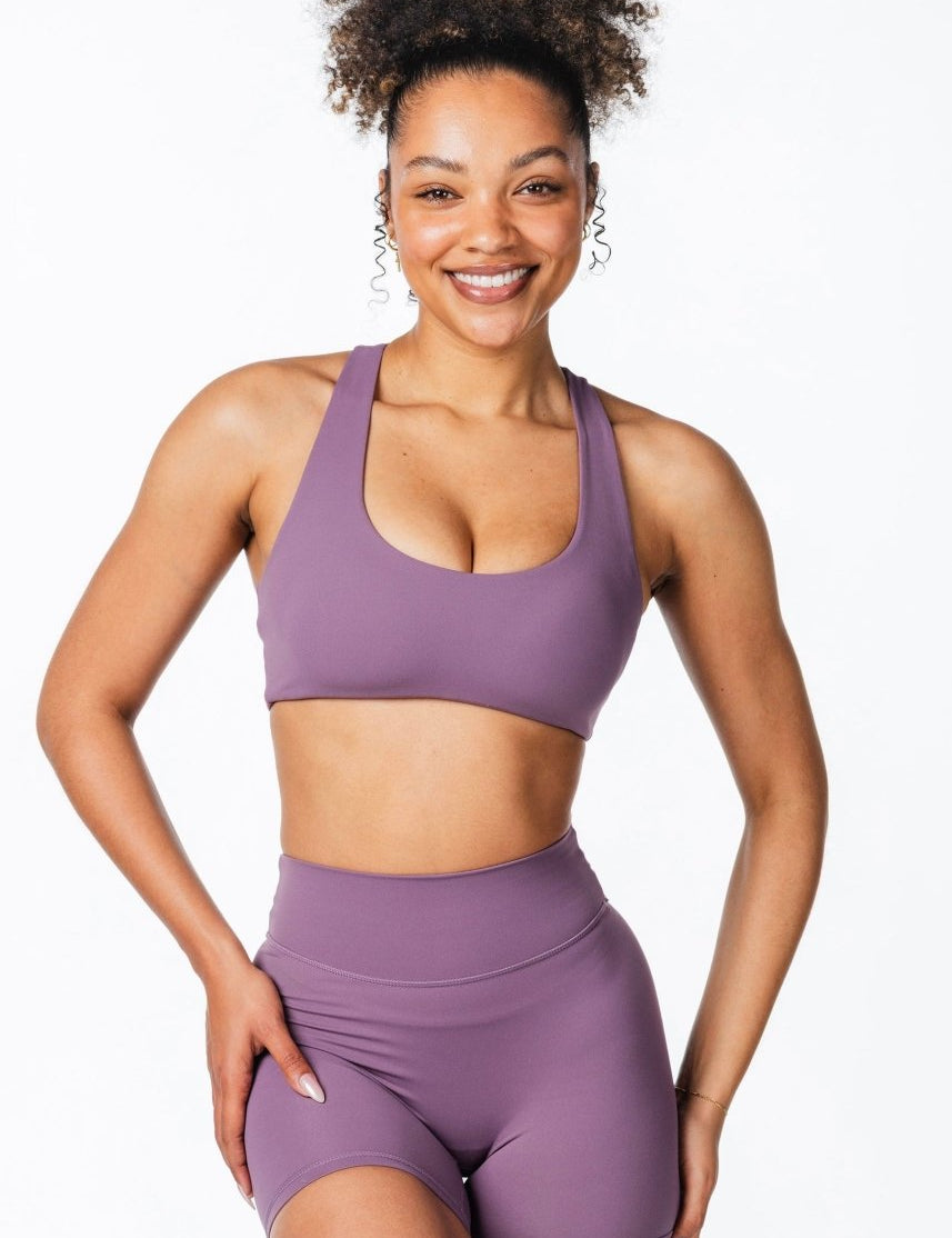 CoreActive 'Sienna' Crop - Dark Purple - Kikiva Collection