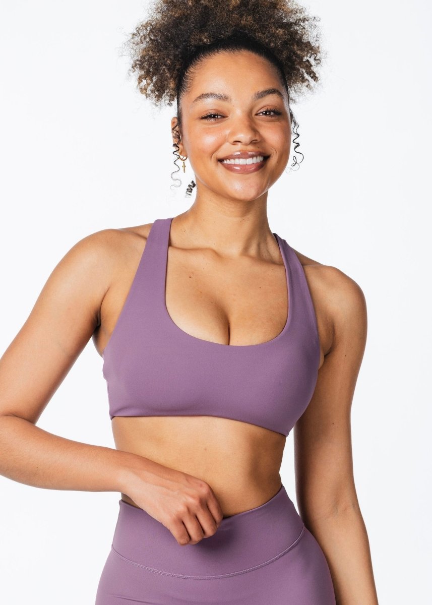 CoreActive 'Sienna' Crop - Dark Purple - Kikiva Collection