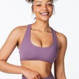 CoreActive 'Sienna' Crop - Dark Purple - Kikiva Collection