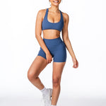 CoreActive 'Sienna' Crop - Midnight Blue - Kikiva Collection