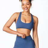 CoreActive 'Sienna' Crop - Midnight Blue - Kikiva Collection