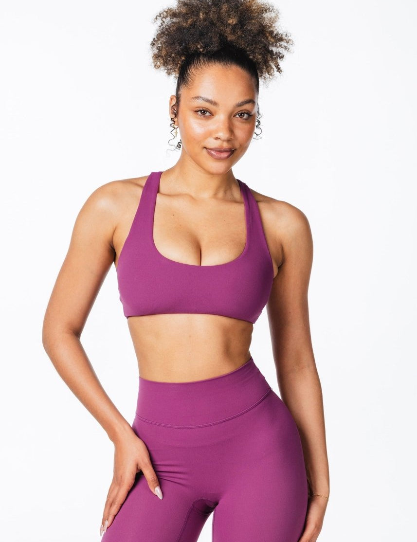 CoreActive 'Sienna' Crop - Midnight Magenta - Kikiva Collection