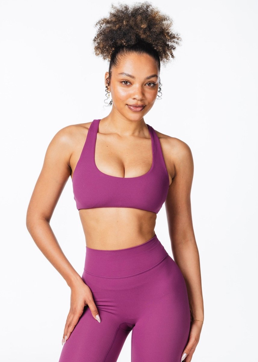 CoreActive 'Sienna' Crop - Midnight Magenta - Kikiva Collection