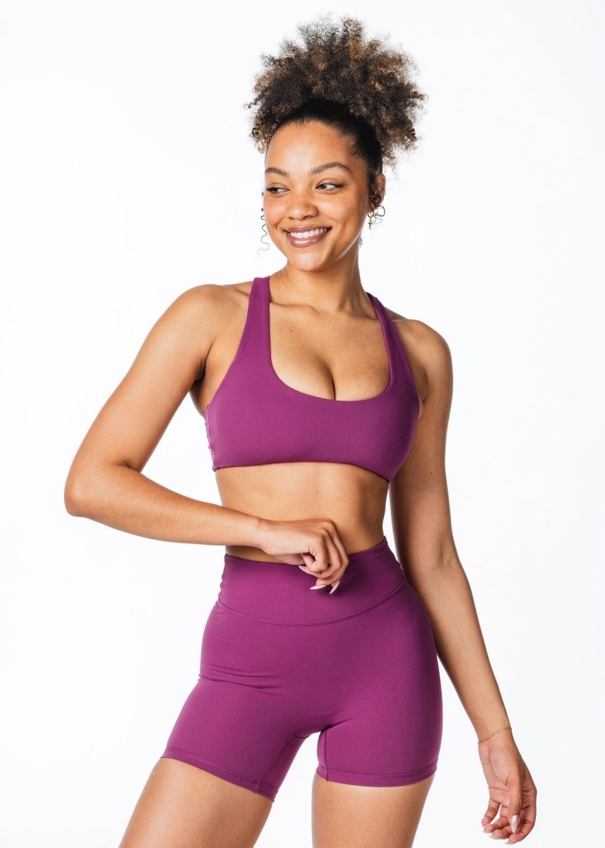 CoreActive 'Sienna' Crop - Midnight Magenta - Kikiva Collection