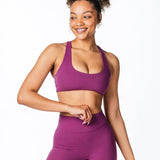 CoreActive 'Sienna' Crop - Midnight Magenta - Kikiva Collection