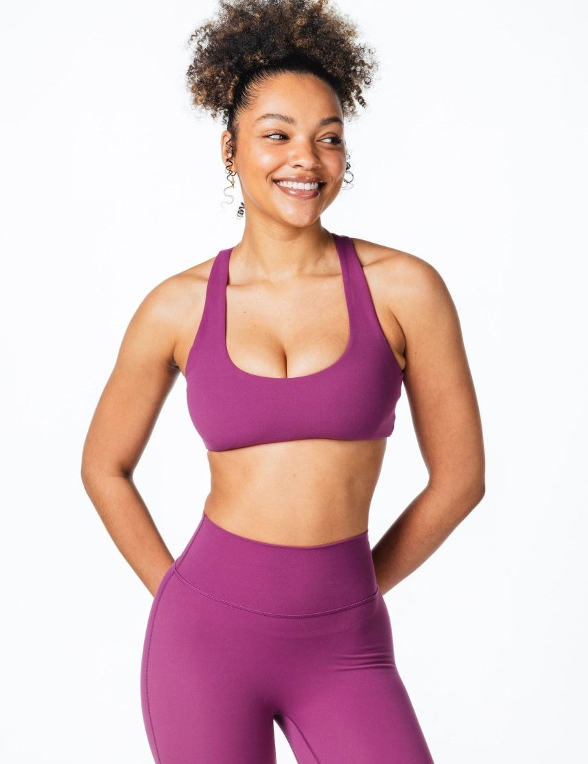 CoreActive 'Sienna' Crop - Midnight Magenta - Kikiva Collection