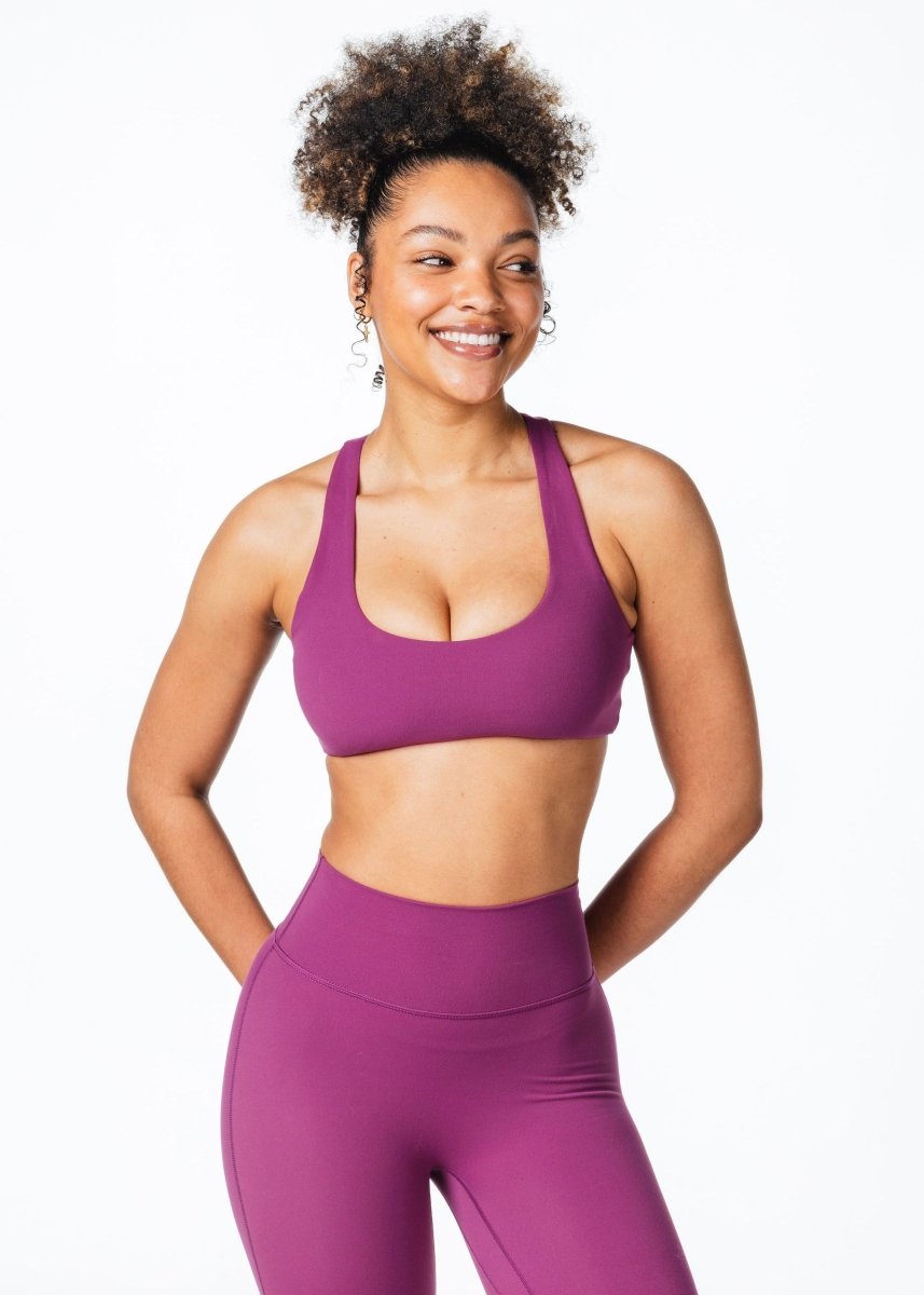 CoreActive 'Sienna' Crop - Midnight Magenta - Kikiva Collection