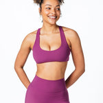 CoreActive 'Sienna' Crop - Midnight Magenta - Kikiva Collection