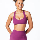 CoreActive 'Sienna' Crop - Midnight Magenta - Kikiva Collection