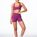 CoreActive 'Sienna' Crop - Midnight Magenta - Kikiva Collection