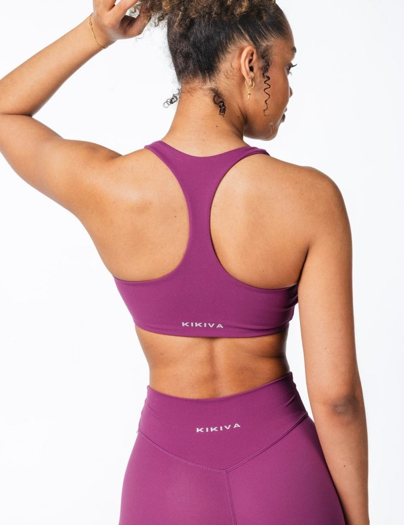 CoreActive 'Sienna' Crop - Midnight Magenta - Kikiva Collection