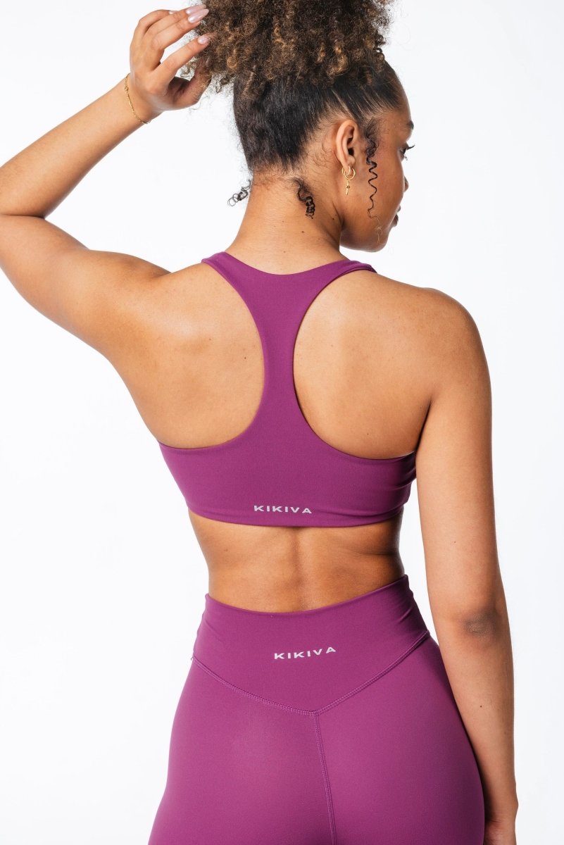 CoreActive 'Sienna' Crop - Midnight Magenta - Kikiva Collection