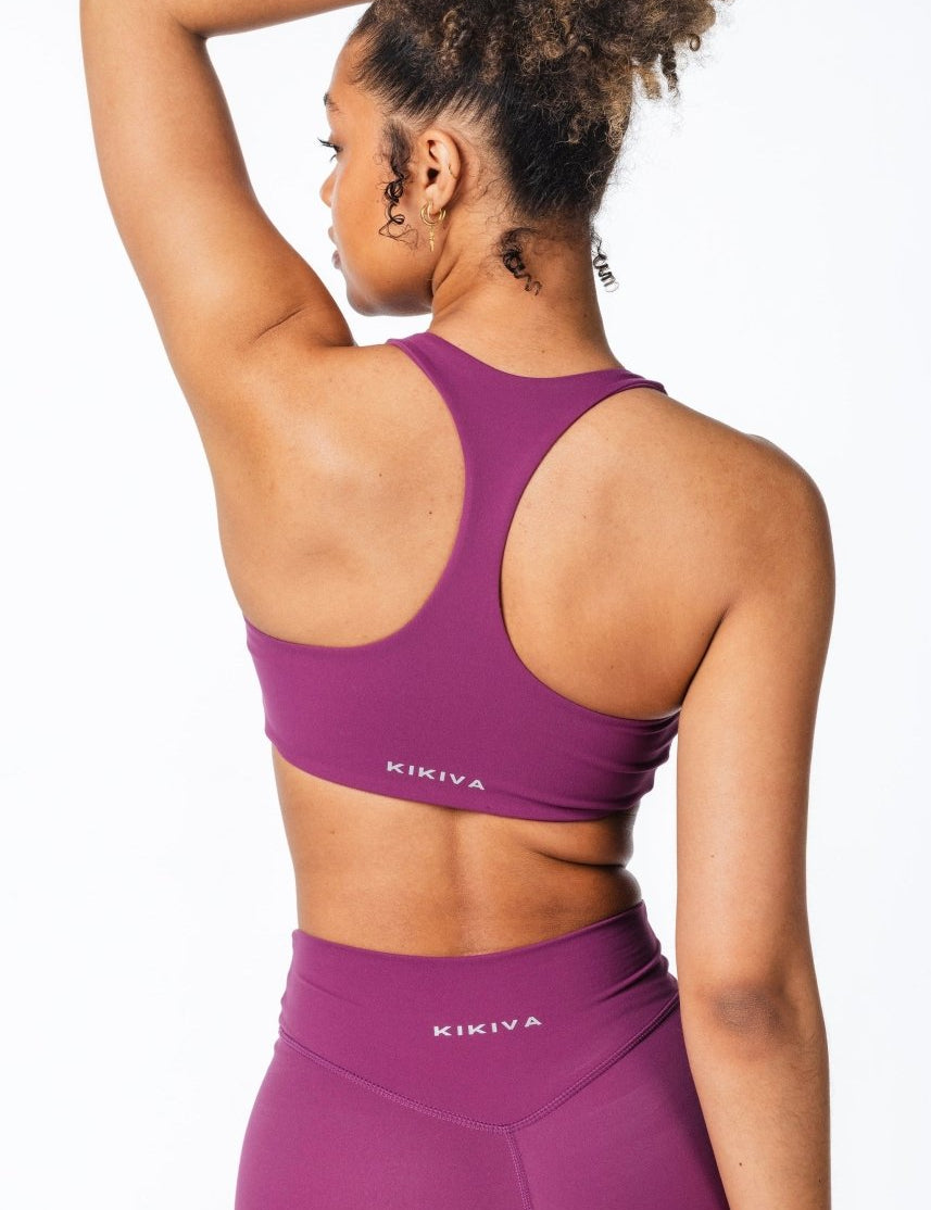 CoreActive 'Sienna' Crop - Midnight Magenta - Kikiva Collection