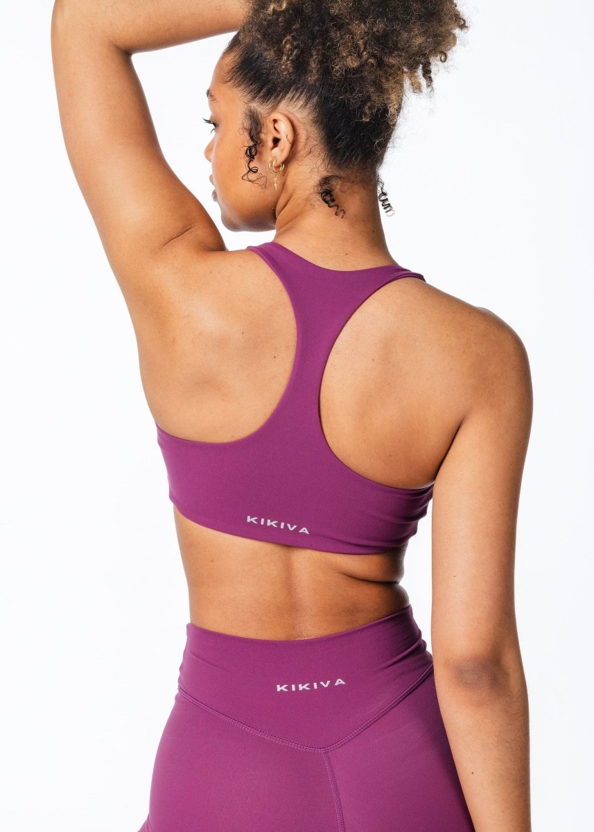 CoreActive 'Sienna' Crop - Midnight Magenta - Kikiva Collection