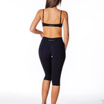 Cross Over Capsule Straight Leg Capri's - Black - Kikiva Collection