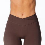 Cross Over Capsule Straight Leg Capri's - Dark Choc - Kikiva Collection