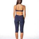 Cross Over Capsule Straight Leg Capri's - Dark Navy - Kikiva Collection