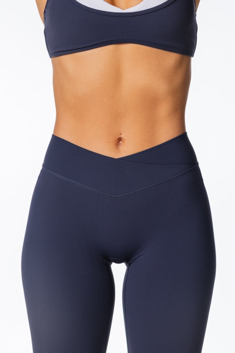 Cross Over Capsule Straight Leg Capri's - Dark Navy - Kikiva Collection