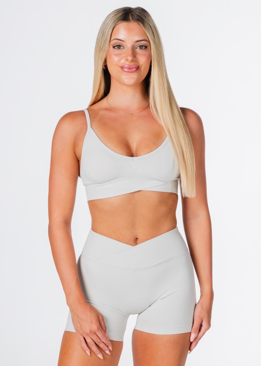 Cross Over Crop - Ash Grey - Kikiva Collection