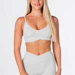 Cross Over Crop - Ash Grey - Kikiva Collection