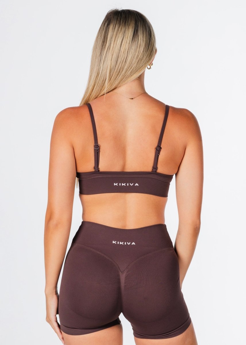 Cross Over Crop - Dark Choc - Kikiva Collection