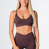 Cross Over Crop - Dark Choc - Kikiva Collection