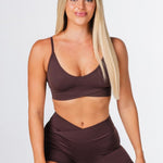 Cross Over Crop - Dark Choc - Kikiva Collection