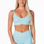 Cross Over Crop - Ocean Blue - Kikiva Collection