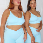 Cross Over Crop - Ocean Blue - Kikiva Collection